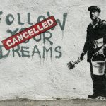 an artwork by banksy, for social change